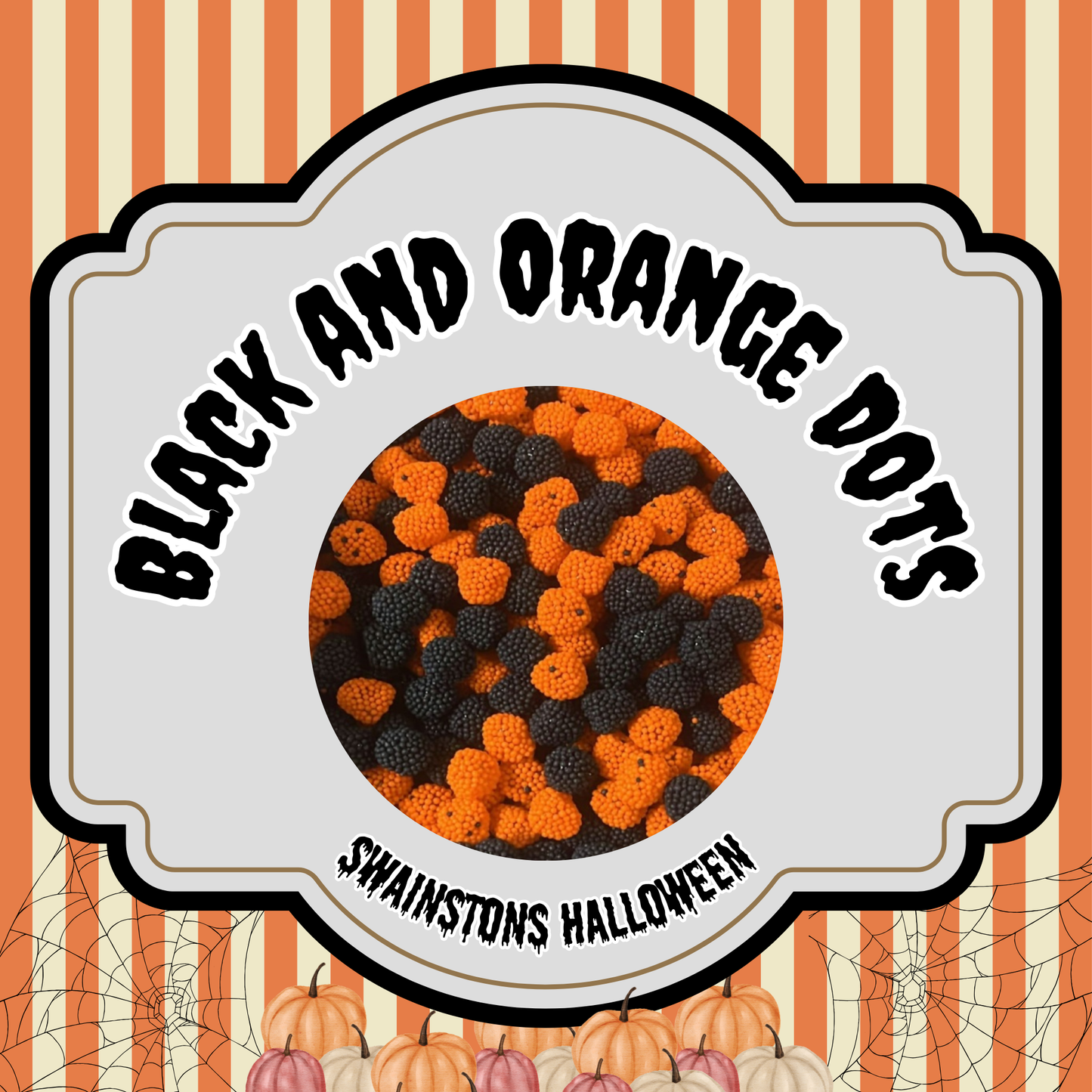 Black and Orange Dots