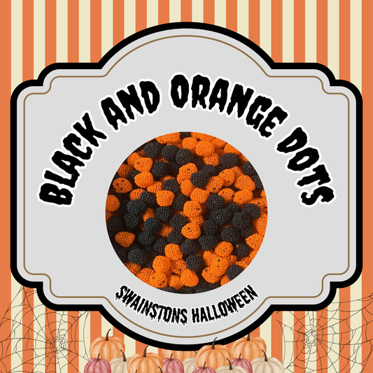 Black and Orange Dots