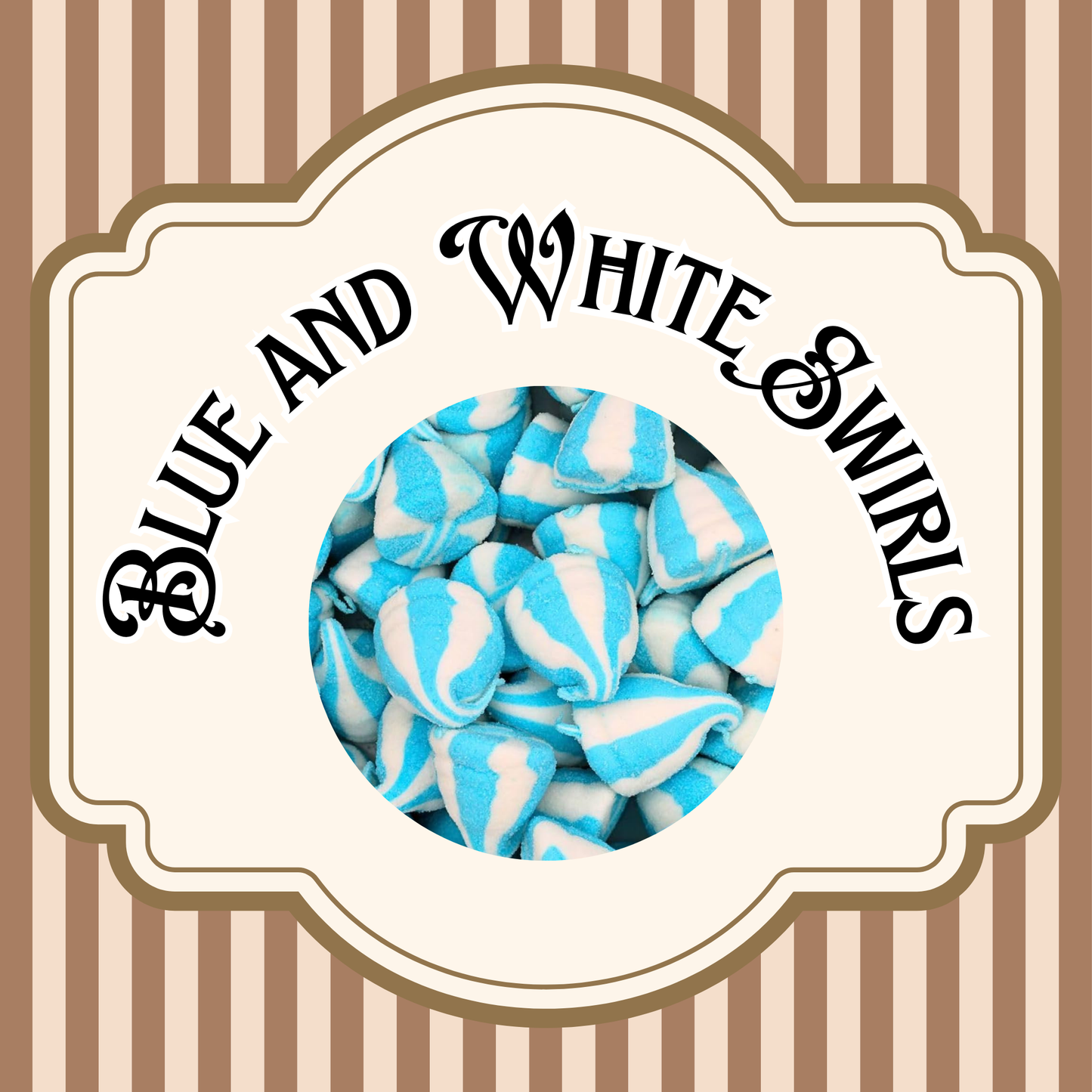 Blue and White Swirl Marshmallows
