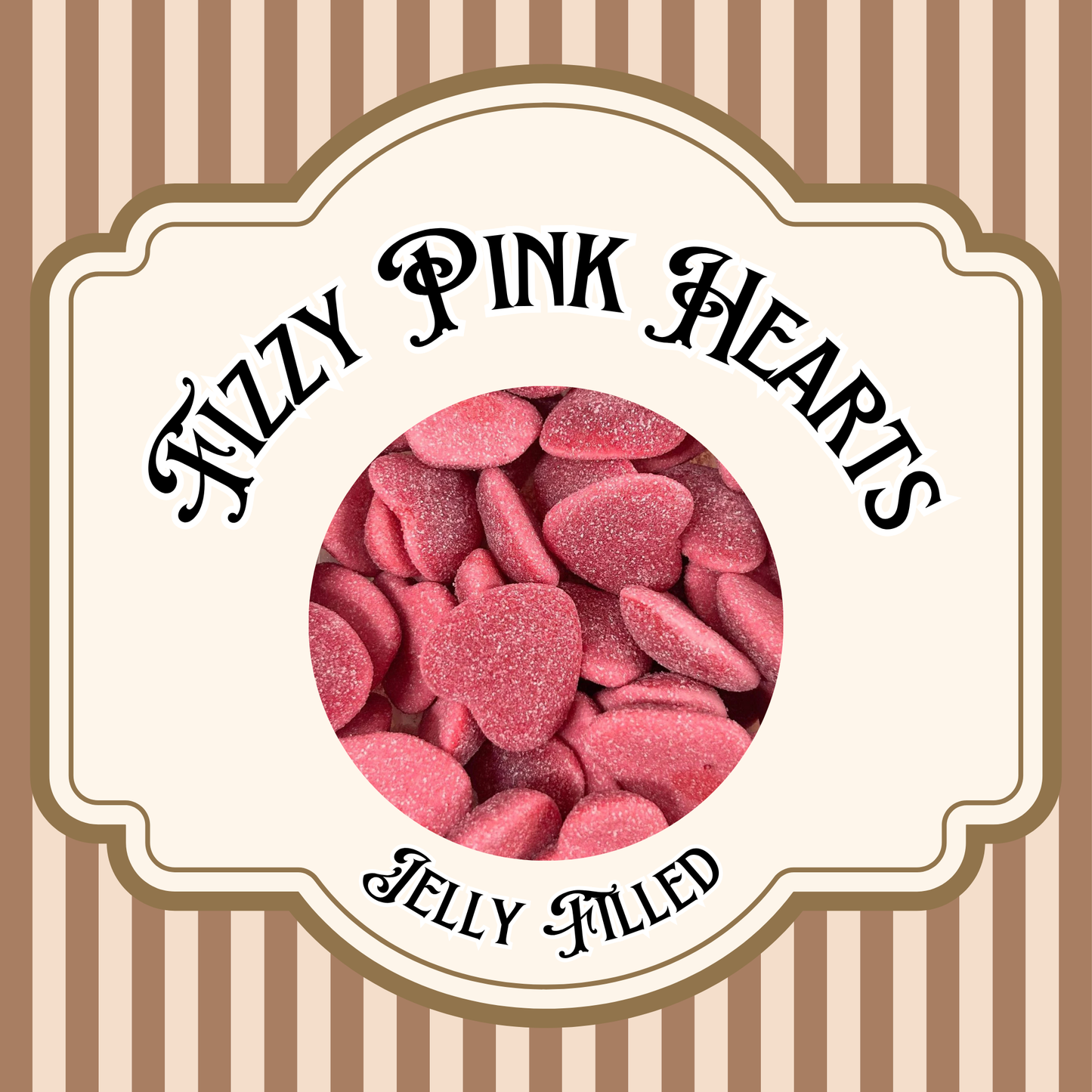 Jelly Filled Fizzy Pink Hearts