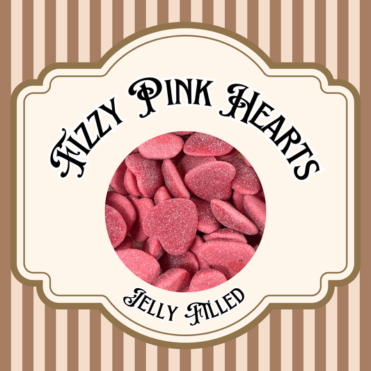 Jelly Filled Fizzy Pink Hearts