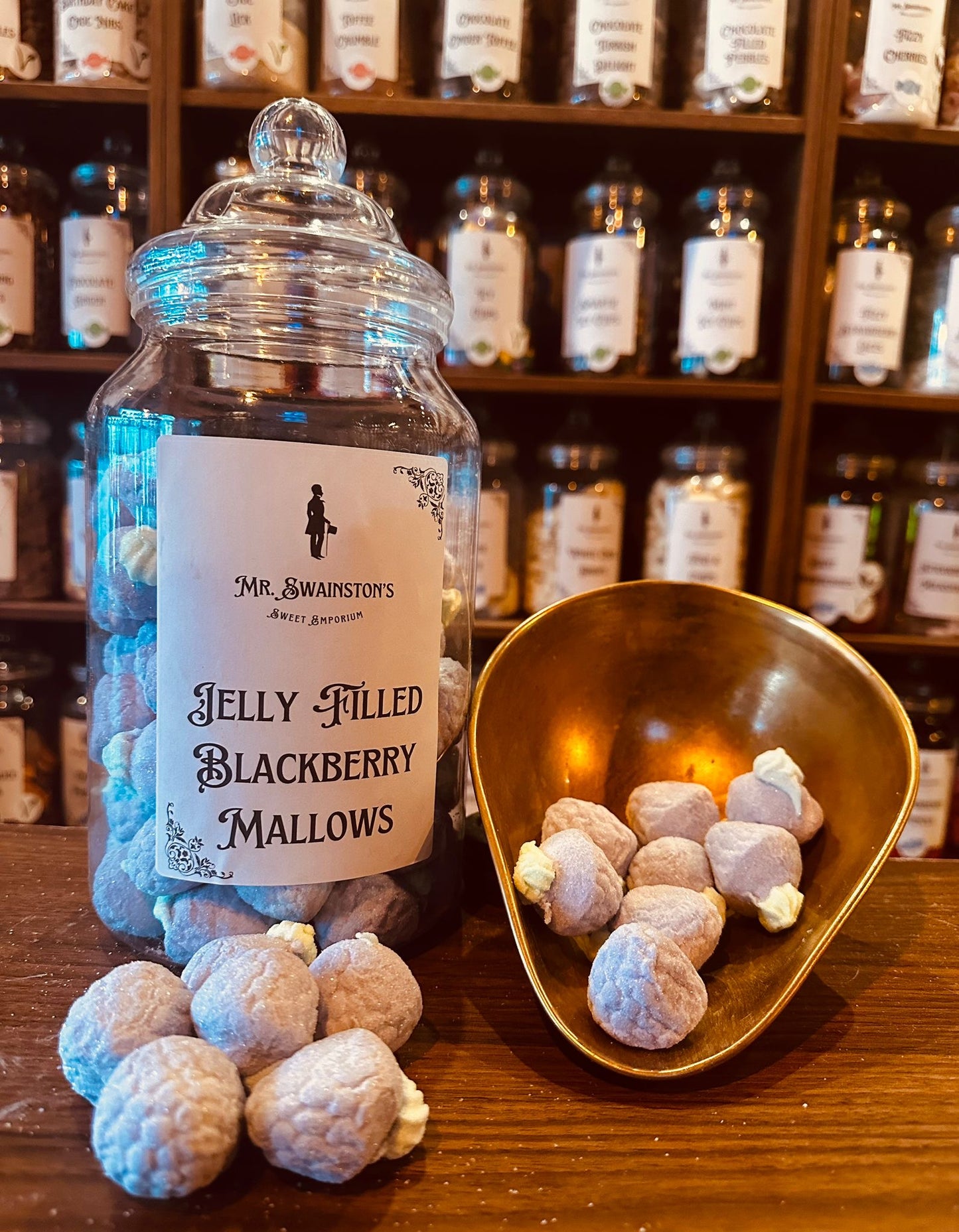 Jelly Filled Blackberry Marshmallows