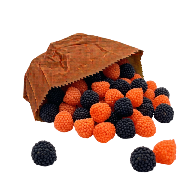 Mini Black and Orange Dots