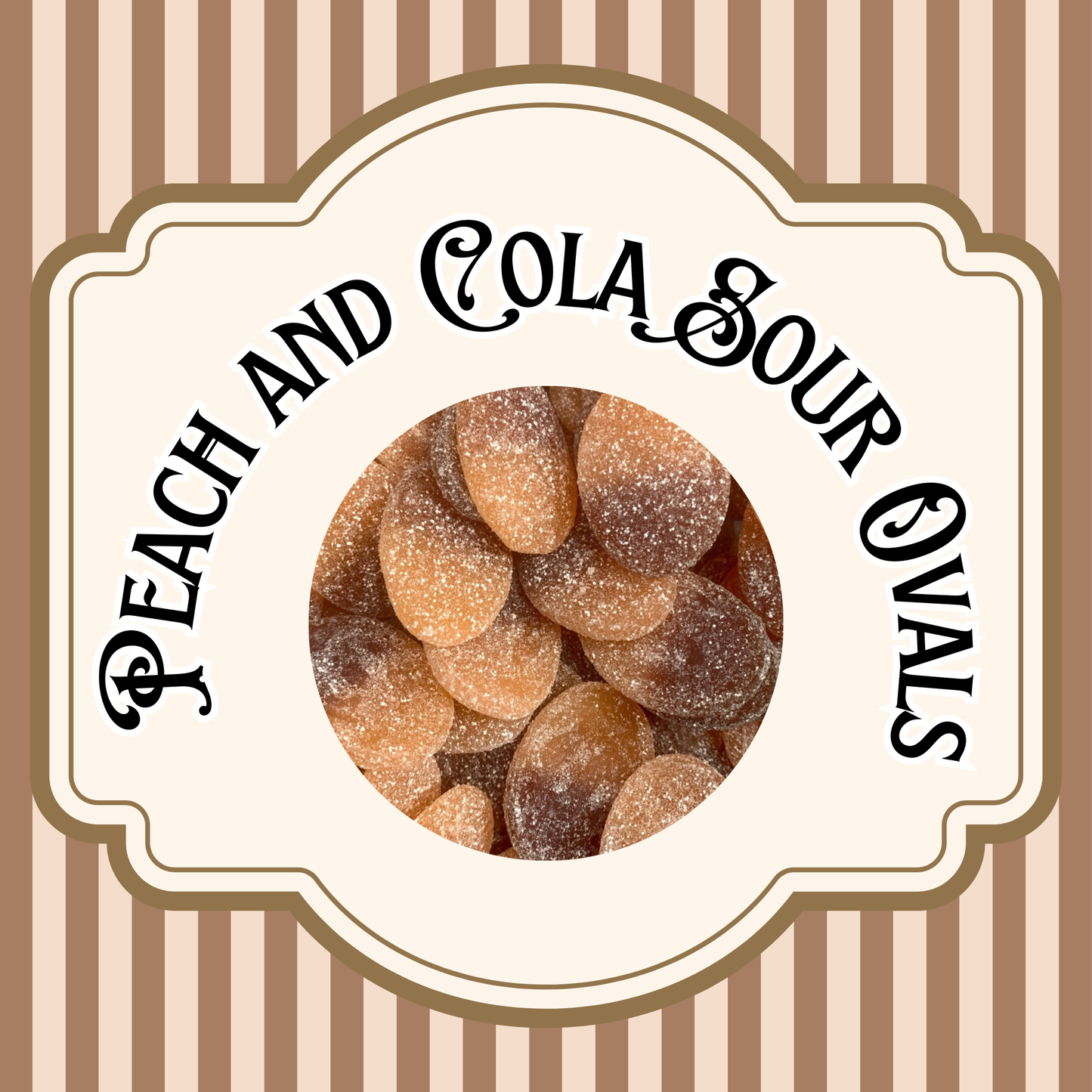 Peach and Cola Sour Ovals