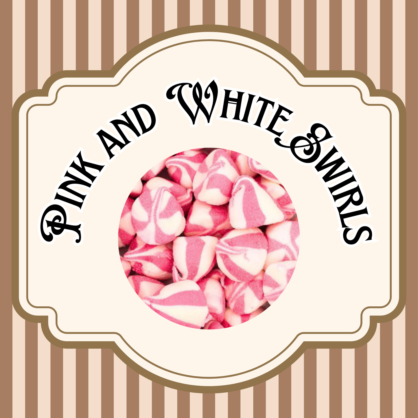 Pink and White Swirl Marshmallows