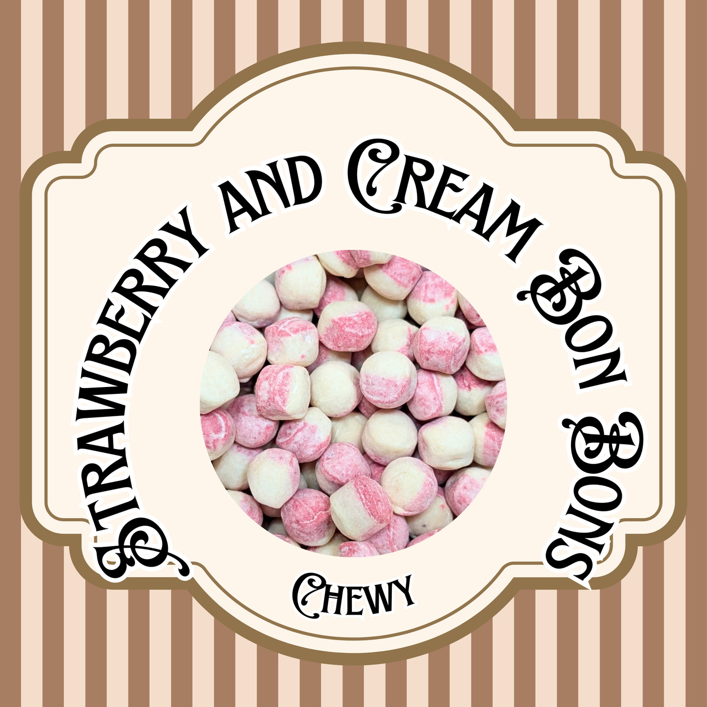 Strawberry and Cream Bon Bons (Chewy)