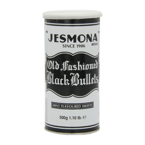 Crisp peppermint Jesmona Black Bullets and heritage packaging
