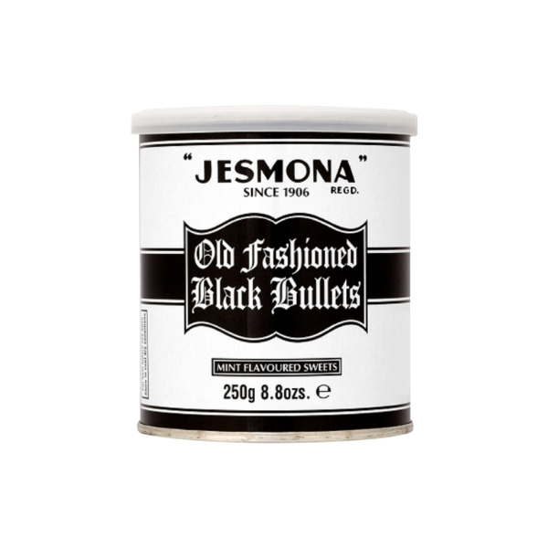 Crisp peppermint Jesmona Black Bullets and heritage packaging