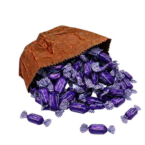 Blackcurrant and liquorice boiled sweets
