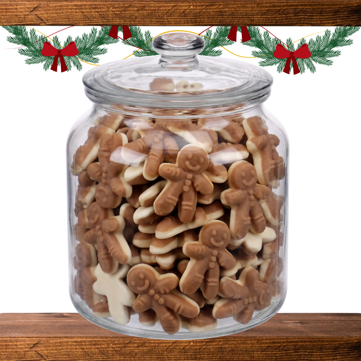 Jar of Gingerbread Men Christmas pick and mix sweets