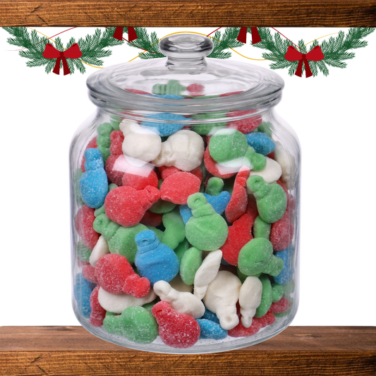 Jar of Glitter Baubles Christmas pick and mix sweets