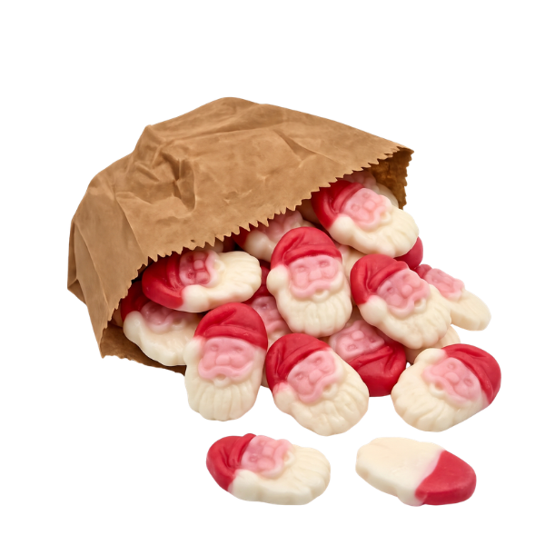 Santa Heads fruit flavour Christmas jelly sweets