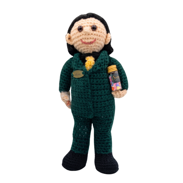 Knitted John and Sean Dolls