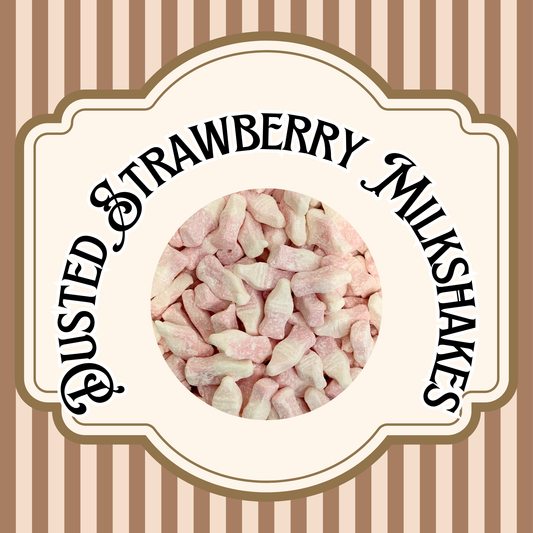Dusted Strawberry Milkshake Bottles