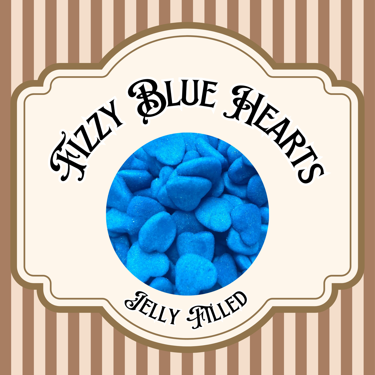 Jelly Filled Fizzy Blue Hearts