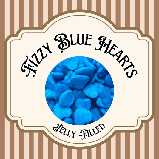 Jelly Filled Fizzy Blue Hearts