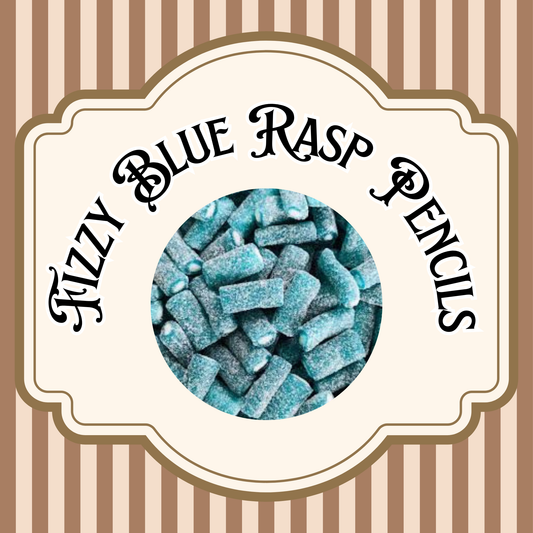 Fizzy Blue Raspberry Pencils