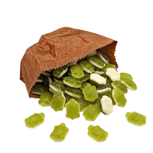 Green turtles bubblegum flavour sweets