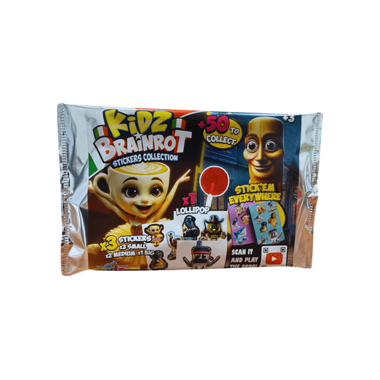 Kids Brainrot Sticker Collection and Lollipop