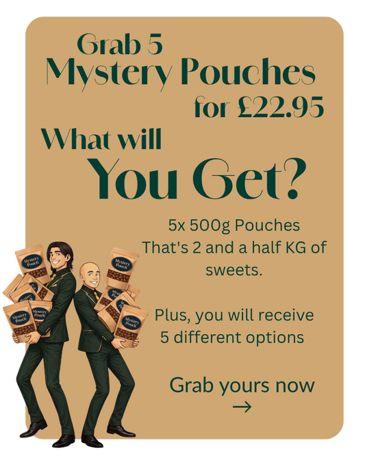 5 mystery sweet pouches from Mr Swainstons
