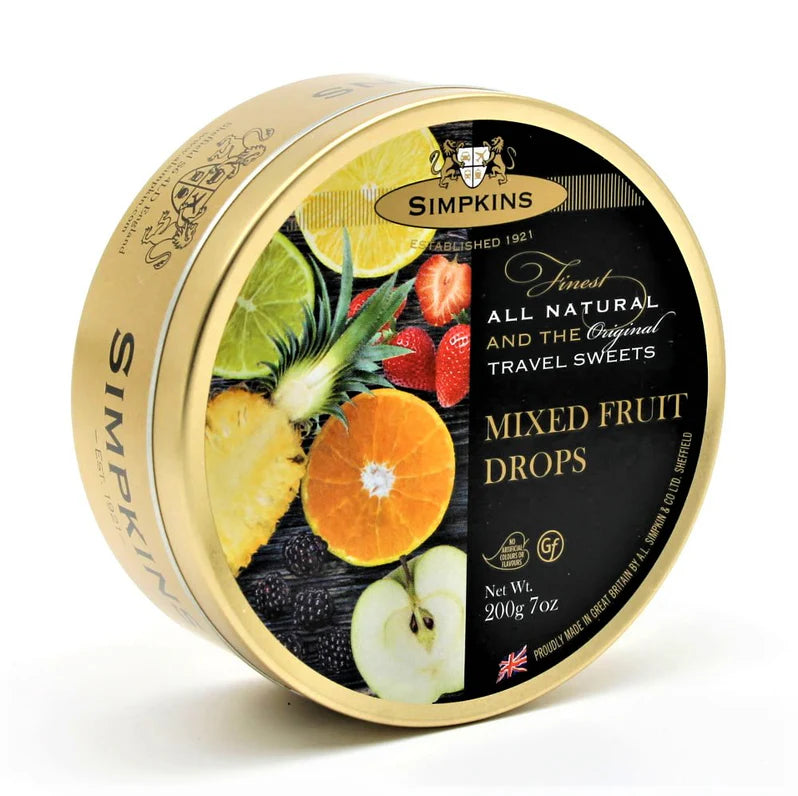 Simpkins Mixed Fruit Drops Travel Tin