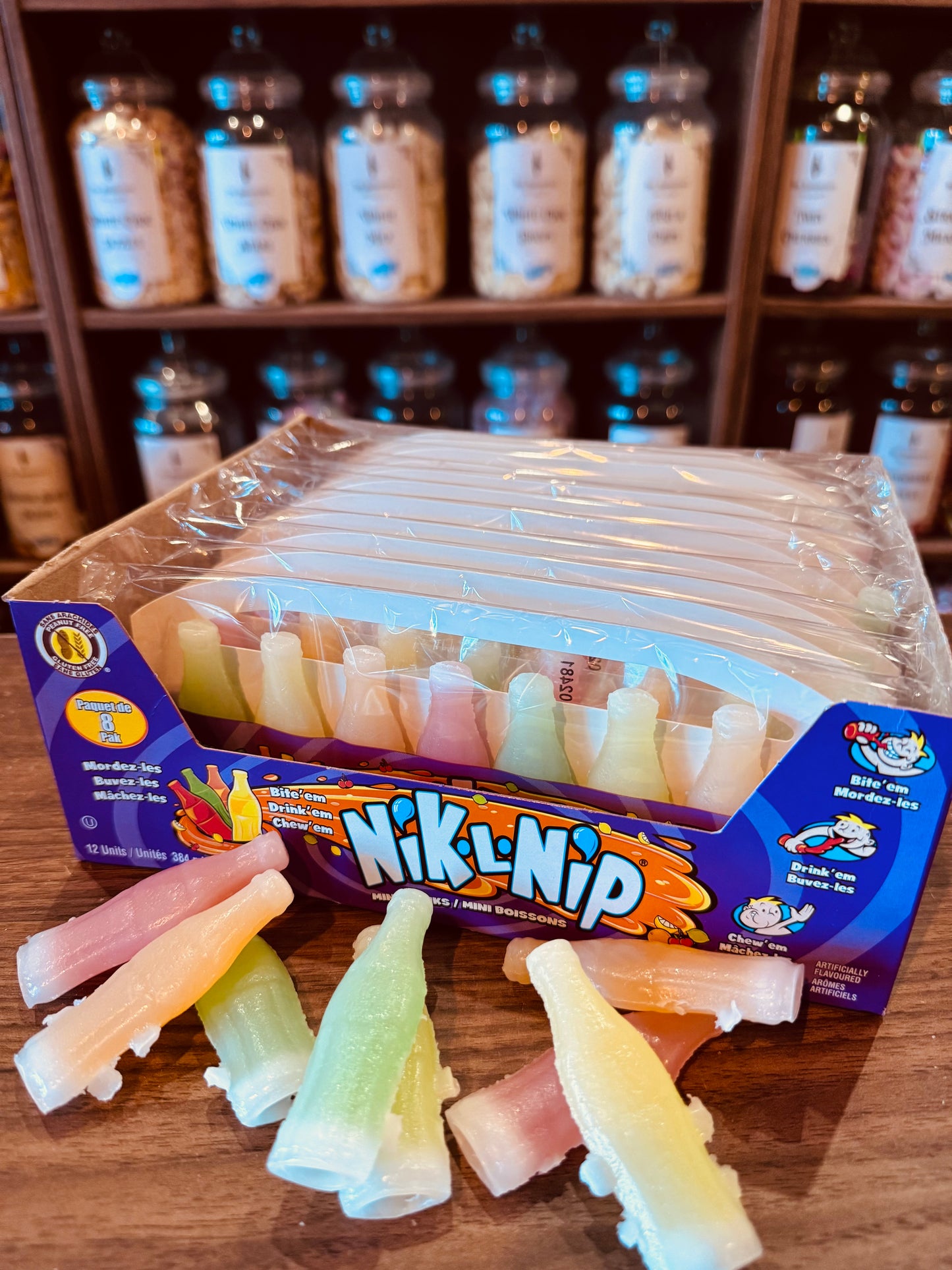 Nik-LNip Wax Candy Bottles (8 Pack)